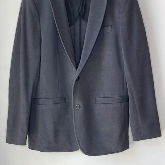 01.Algo Mens Navy Blazer 2 Button Double Vent 100% Cotton - Picture 4 of 11